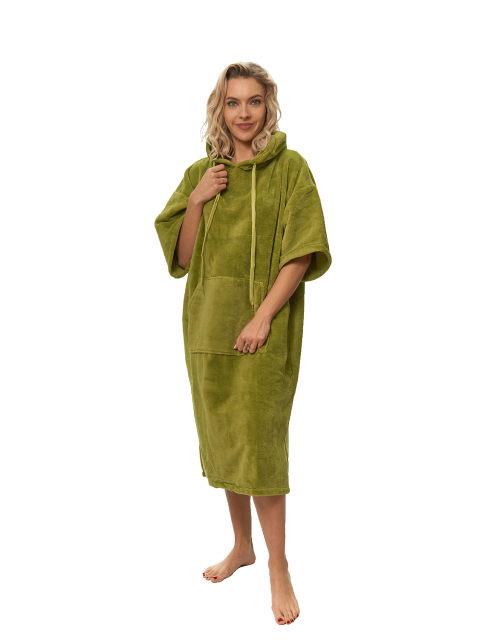 Dámské plážové pončo, 70 x 110 cm, Olive Green