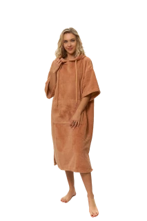 Dámské plážové pončo, Terakotová
