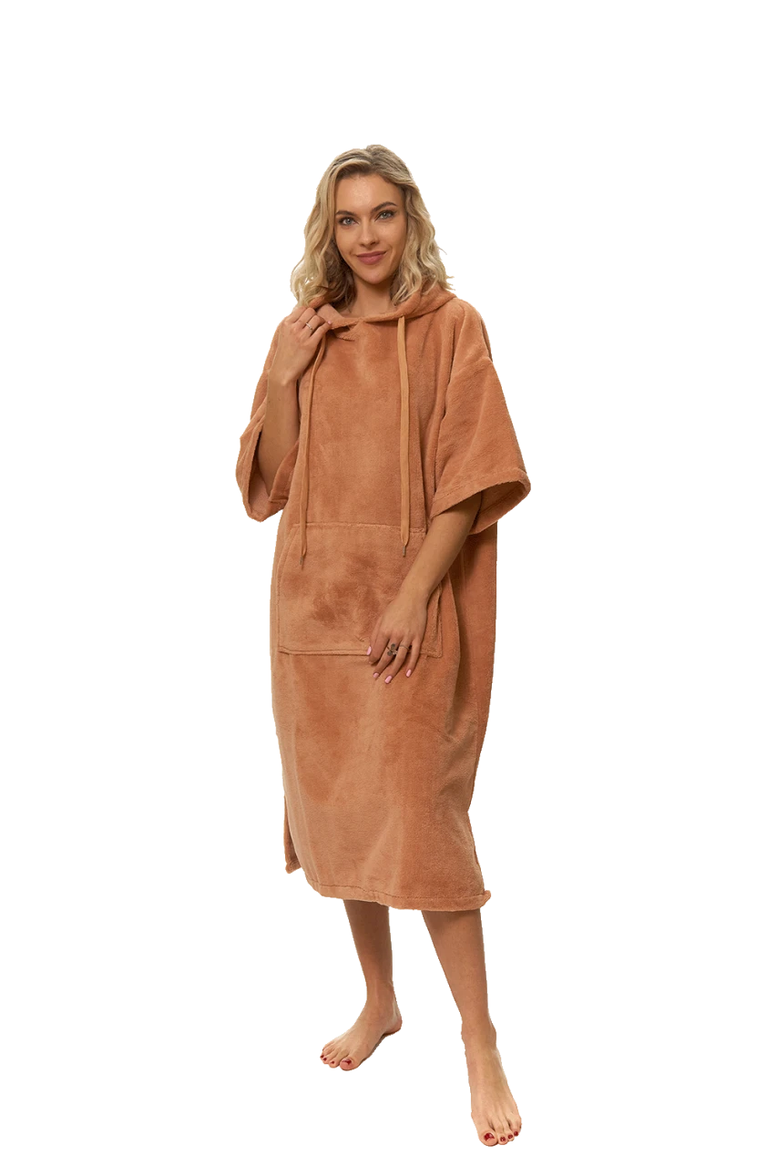 Dámské plážové pončo, Terakotová