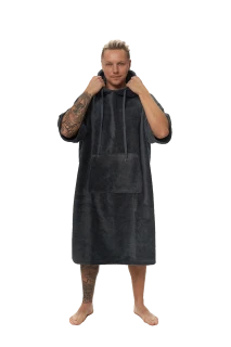 Pánské plážové pončo, Antracit