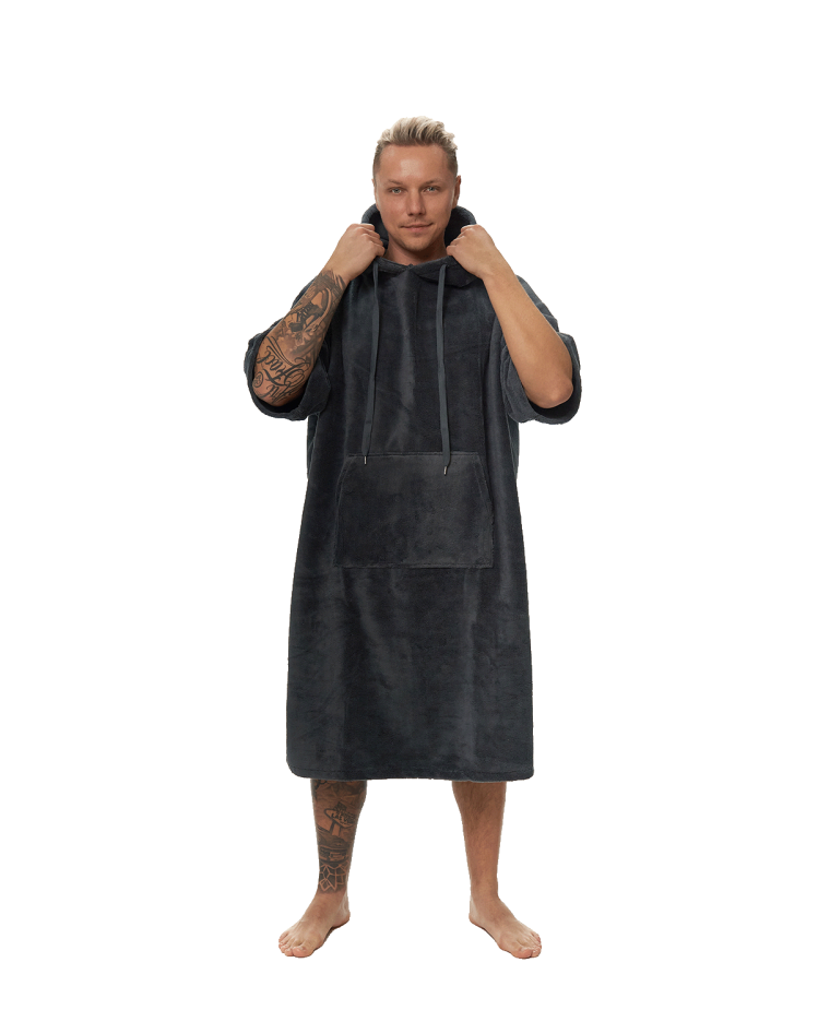 Pánské plážové pončo, Antracit