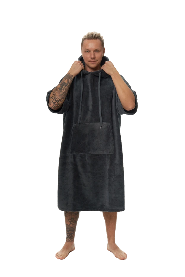Pánské plážové pončo, Antracit