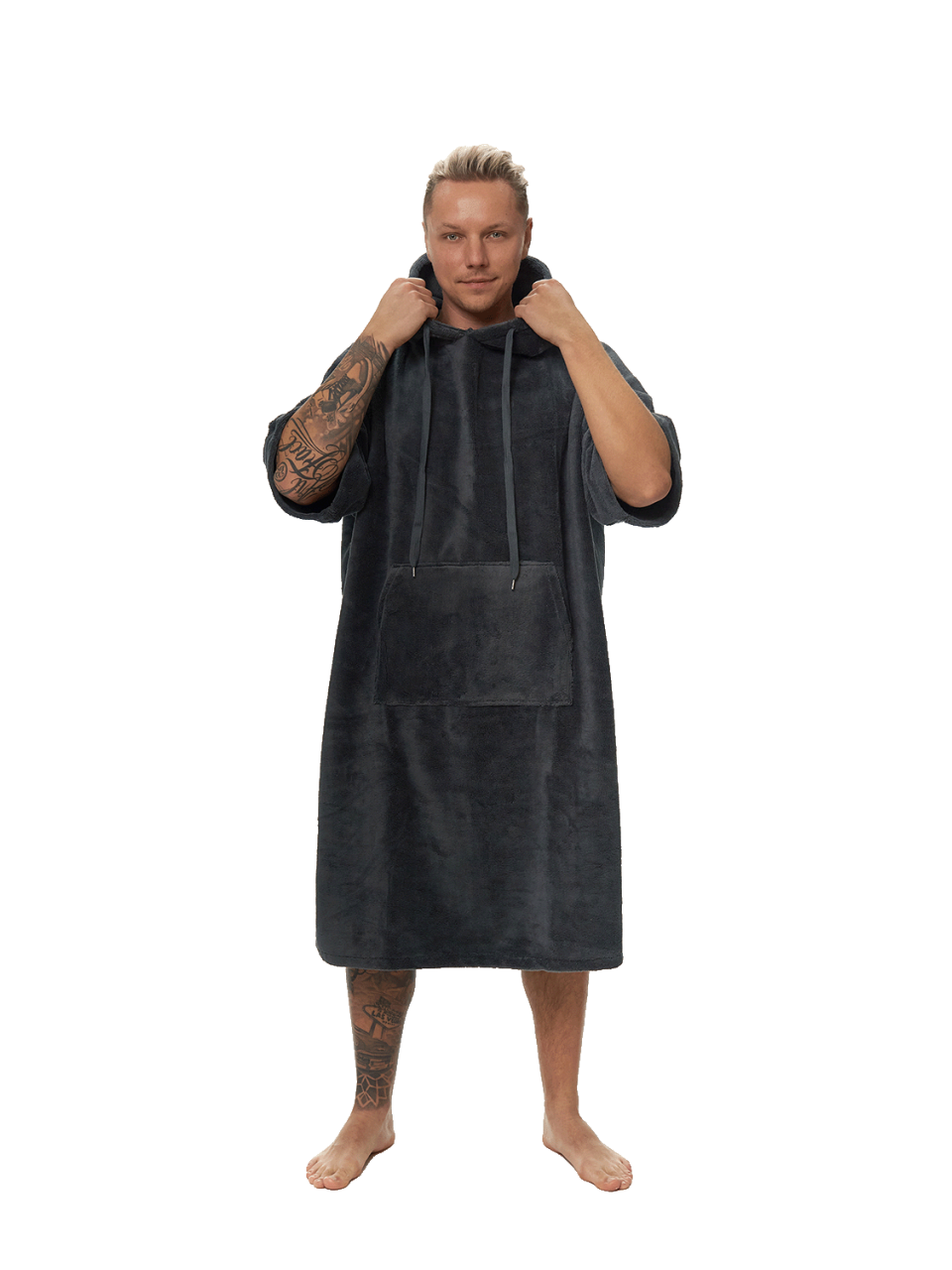 Pánské plážové pončo, Antracit