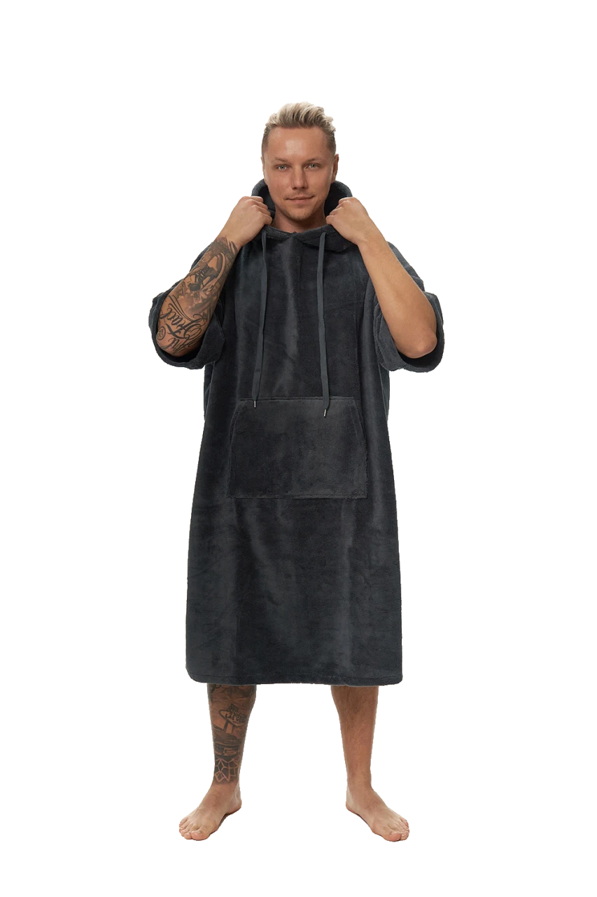 Pánské plážové pončo, Antracit