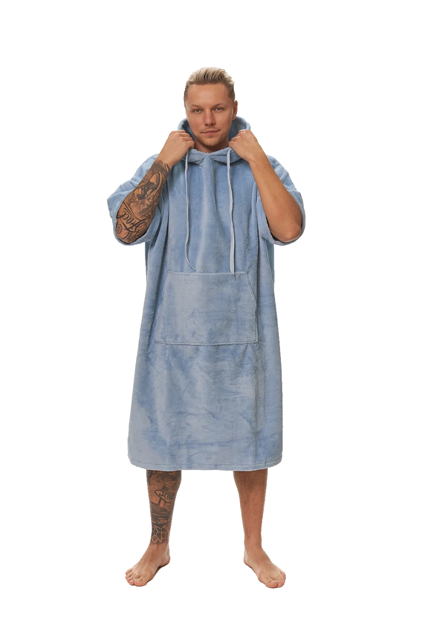 Pánské plážové pončo, Mlžná modř