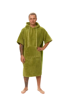 Pánské plážové pončo, Olivově zelená