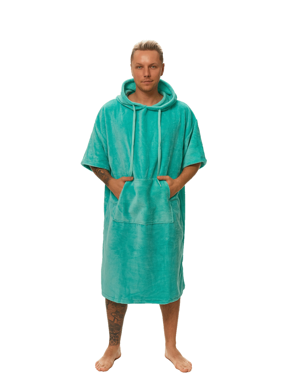 Pánské plážové pončo, Tyrkysová
