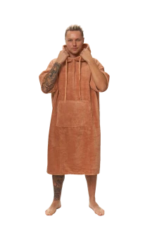 Pánské plážové pončo, Terakotová