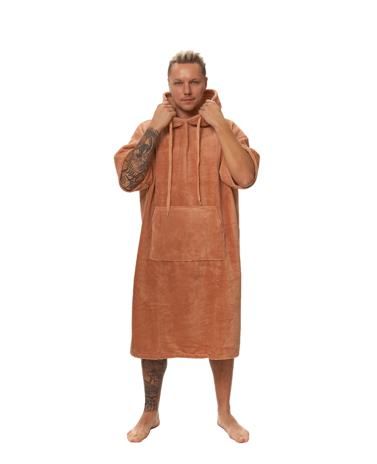 Pánské plážové pončo, Terakotová