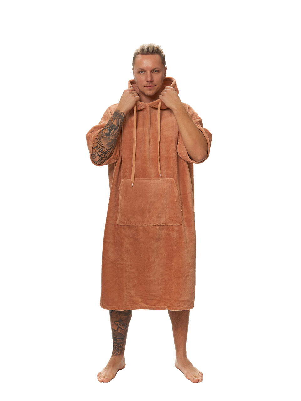 Pánské plážové pončo, Terakotová