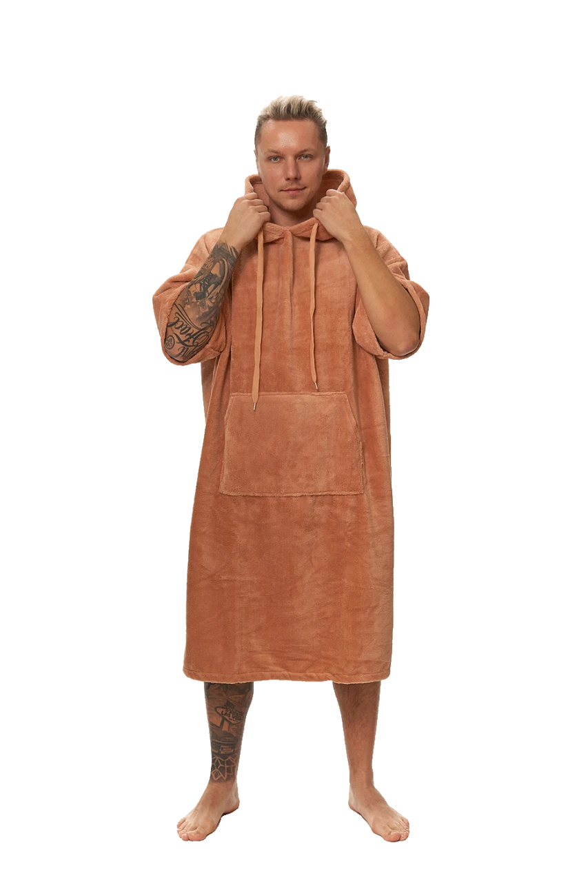 Pánské plážové pončo, Terakotová