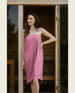 Dámský bambusový saunový kilt, Pudrová růžová