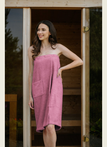 Dámský bambusový saunový kilt, Pudrová růžová