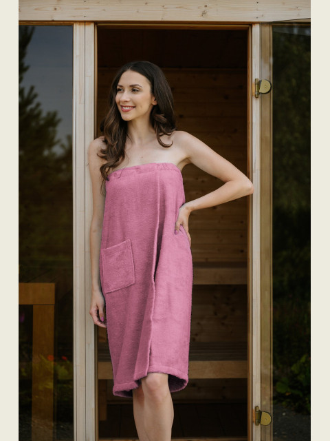 Dámský bambusový saunový kilt, Pudrová růžová