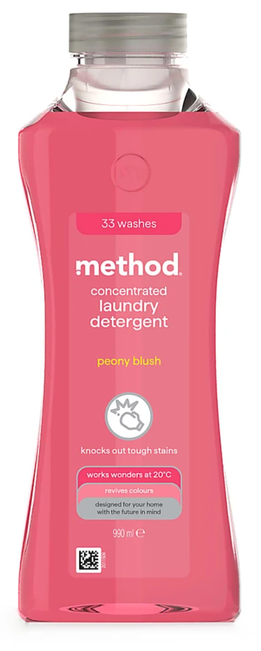 METHOD Tekutý prostředek na praní, 990 ml - Pivoňka