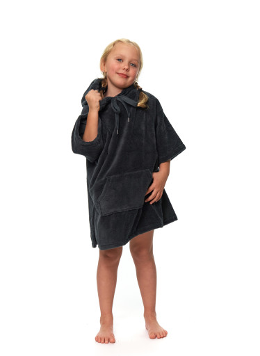 Dětské plážové pončo, 3-5 let, Cool Gray