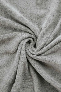 Pánský světle šedý bambusový župan střihu kimono - detail materiálu zblízka