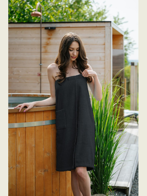 Dámský bambusový saunový kilt, Antracit