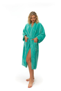 Dámský župan střihu kimono tyrkysový