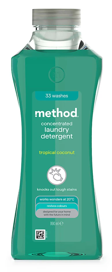 METHOD Tekutý prostředek na praní, 990 ml - Tropický kokos