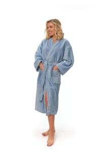 Dámský župan střihu kimono světle modrý
