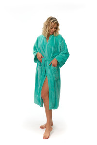Dámský župan střihu kimono tyrkysový