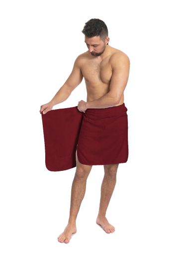 Pánský saunový ručník Bordeaux