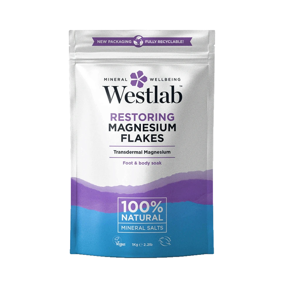 Westlab Epsomská koupelová sůl Hořčíkové vločky, 1 kg