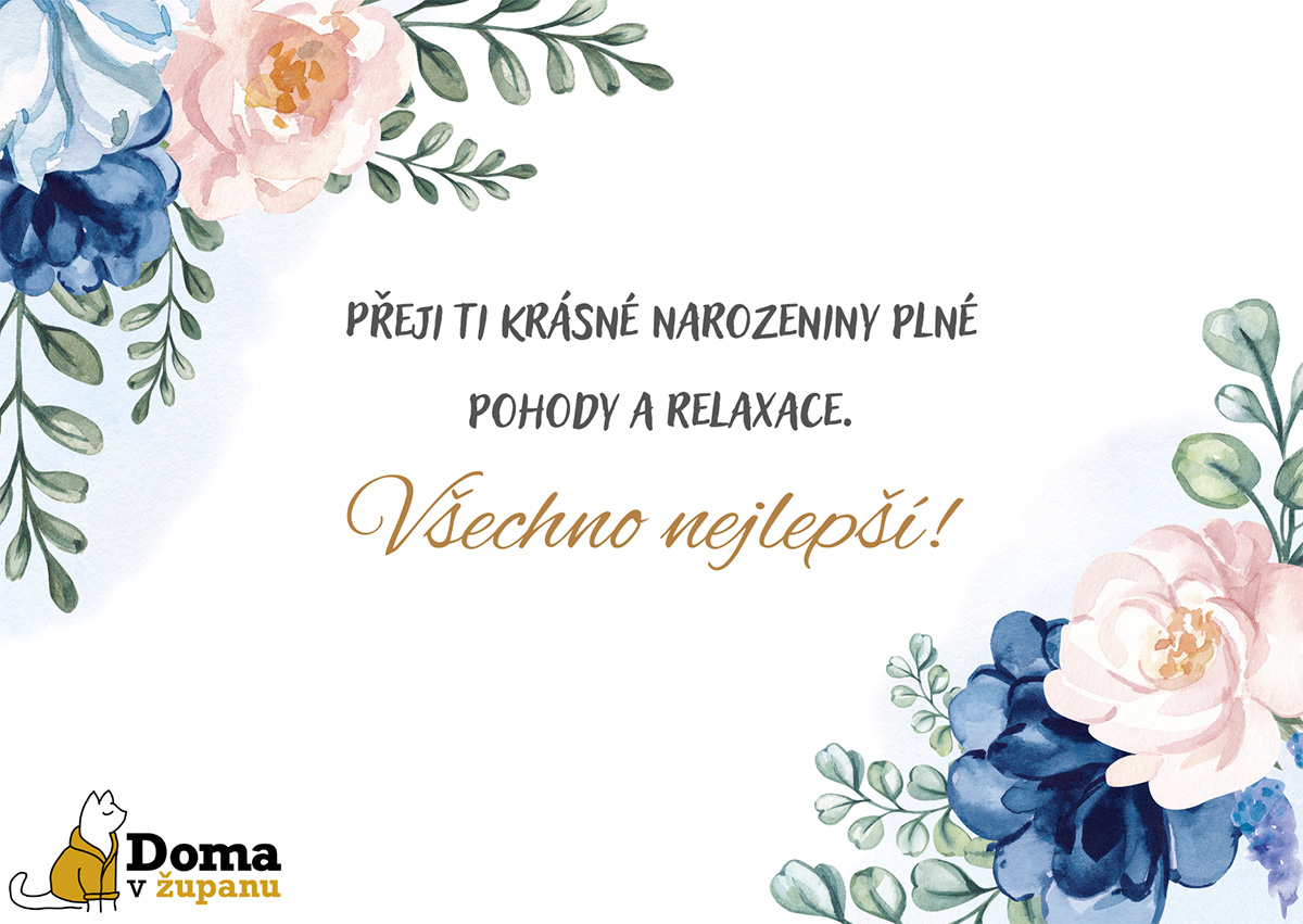 Dárková kartička: Přání k narozeninám pro ženu