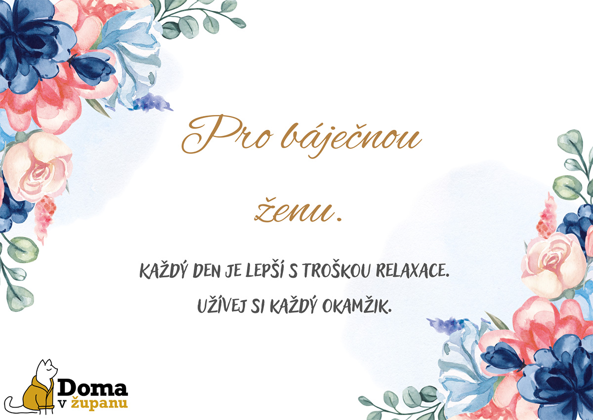 Dárková kartička: Přání pro báječnou ženu