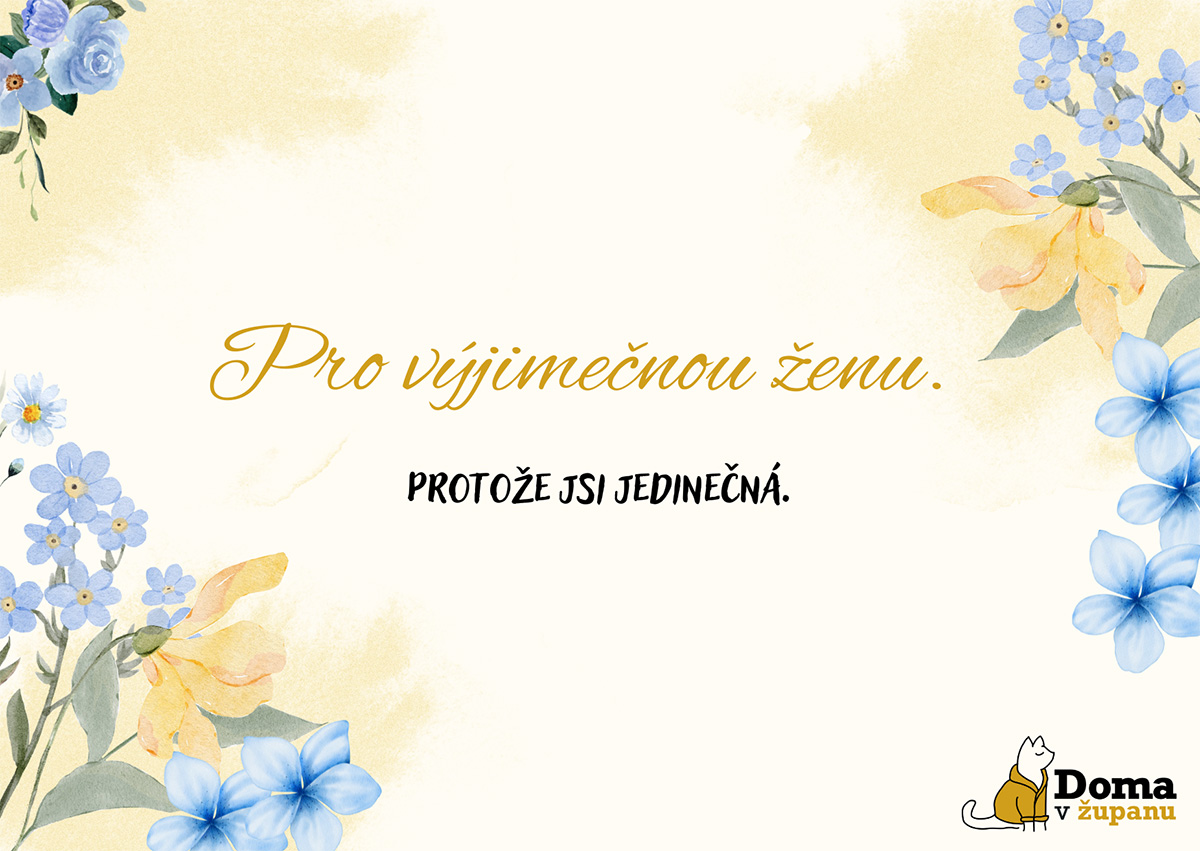 Dárková kartička: Přání pro výjimečnou ženu