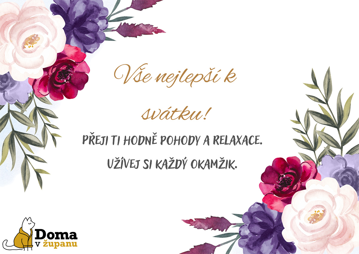 Dárková kartička: Přání k svátku pro ženu