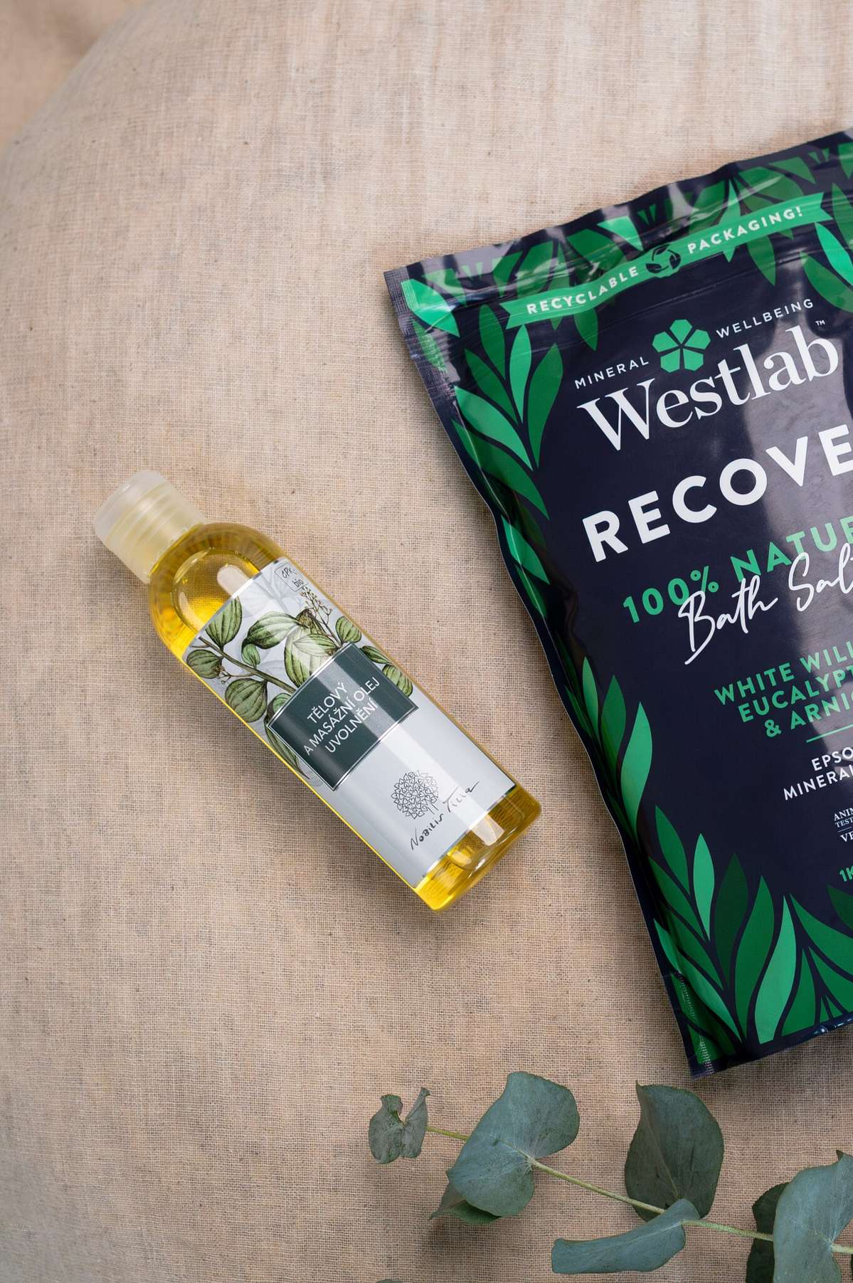 Masážní olej pro domácí regeneraci po tréninku